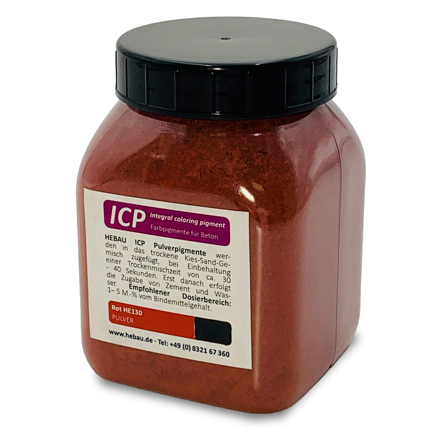 ICP Farbpigment für Beton  - Rot HE130 - Pulver
