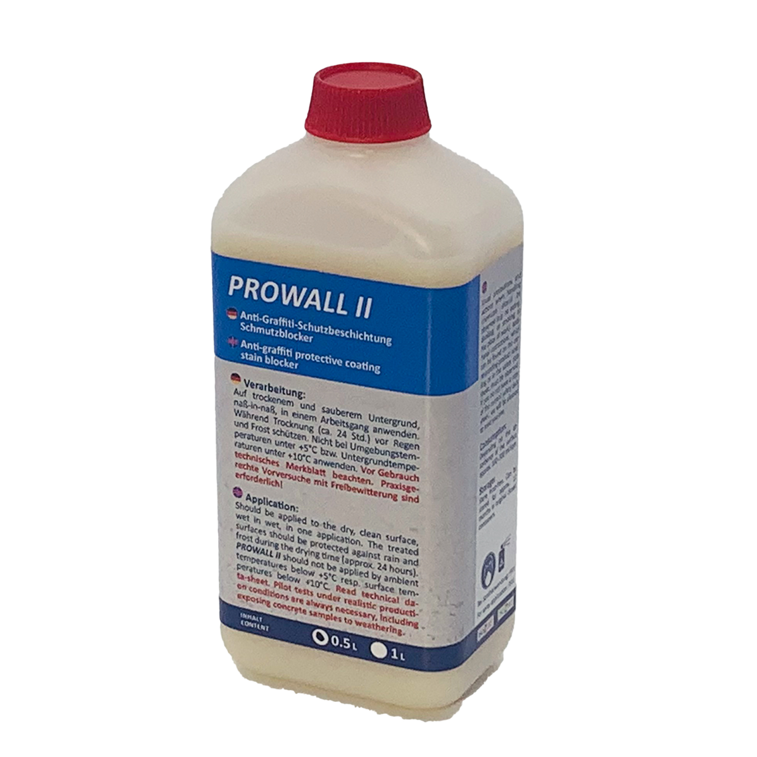 0,5 l - PROWALL II - Graffiti- & Schmutzblocker, lebensmittelecht