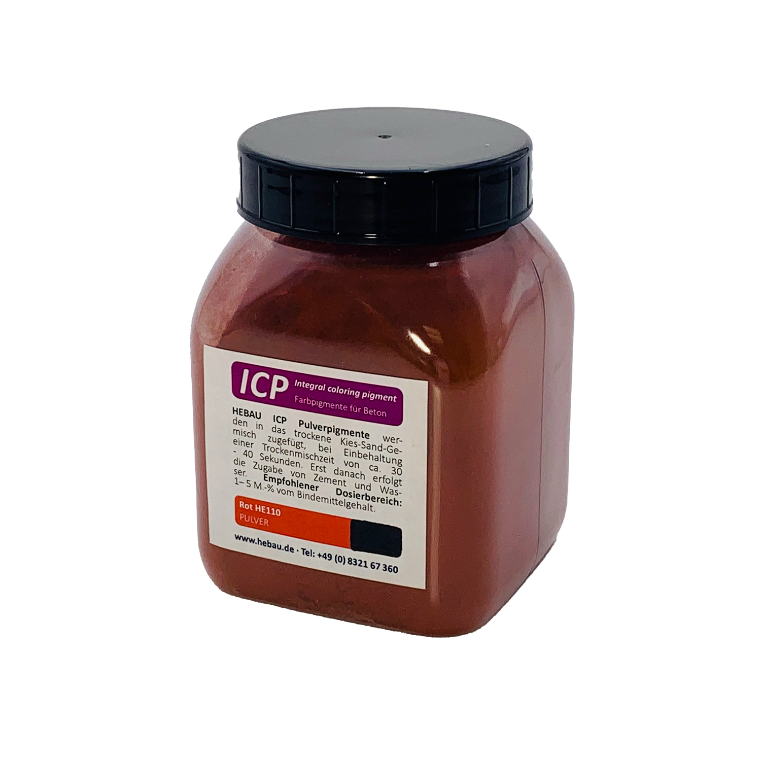 ICP Farbpigment für Beton - Rot HE110  - Pulver