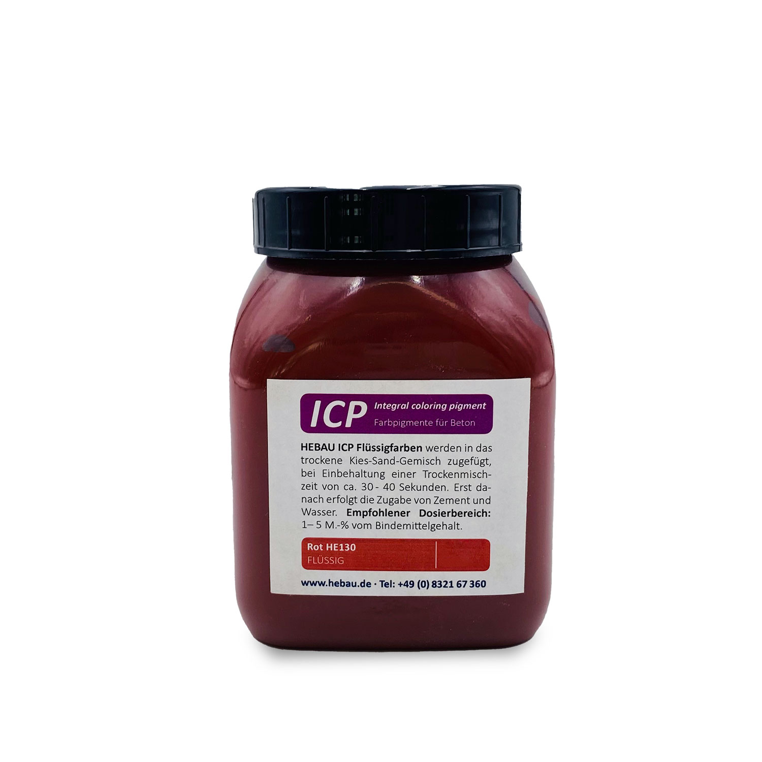 ICP Farbpigment für Beton - Rot  HE130 - flüssig